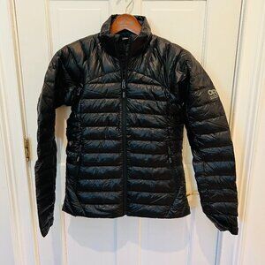 Outdoor Research Jacket Womens S Black Helium 800 Down Puffer Full Zip